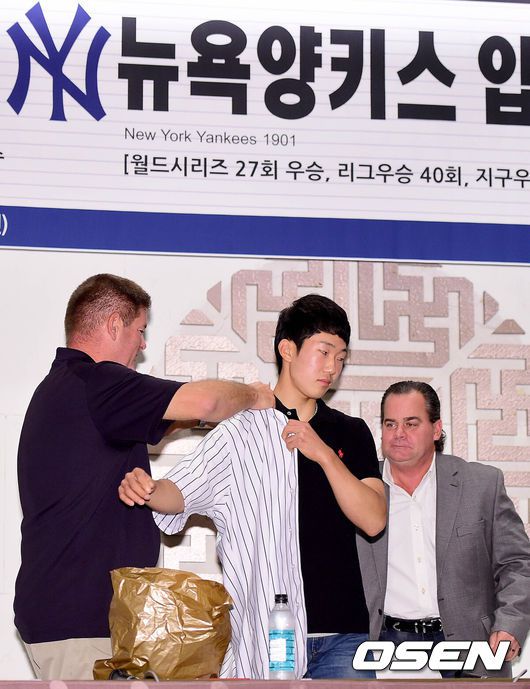 [OSEN=최규한 기자] 2014년 뉴욕 양키스 입단 당시 박효준. /dreamer@osen.co.kr