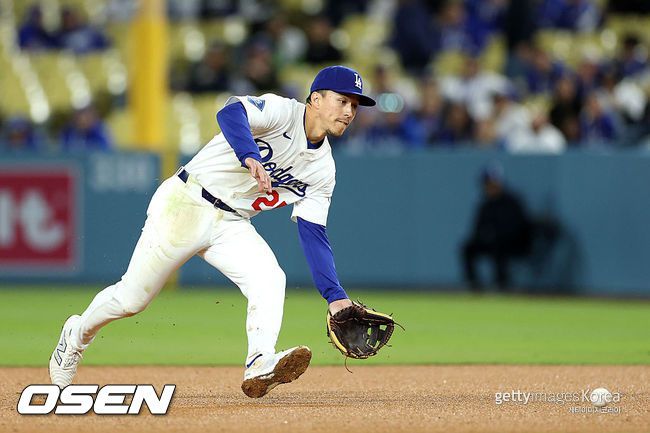 [사진] LA 다저스 토미 에드먼. ⓒGettyimages(무단전재 및 재배포 금지)