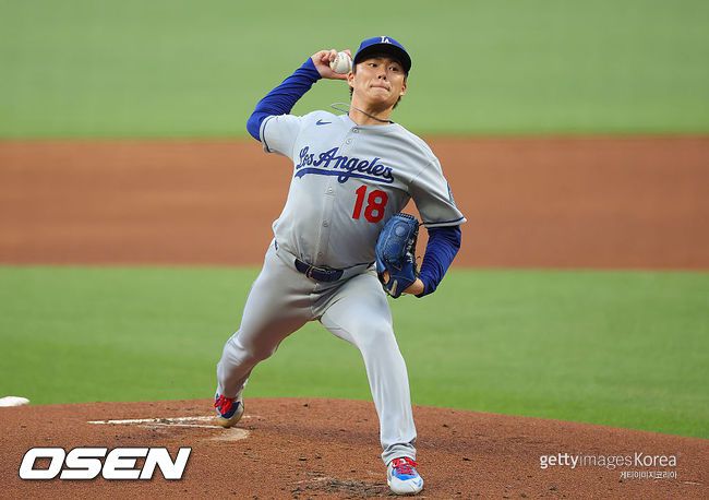 [사진] LA 다저스 야마모토 요시노부. ⓒGettyimages(무단전재 및 재배포 금지)