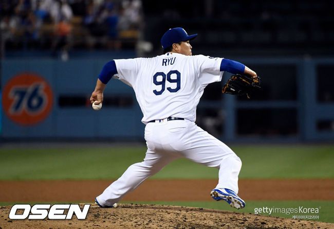 [사진] 2019년 LA 다저스 시절 류현진. ⓒGettyimages(무단전재 및 재배포 금지)