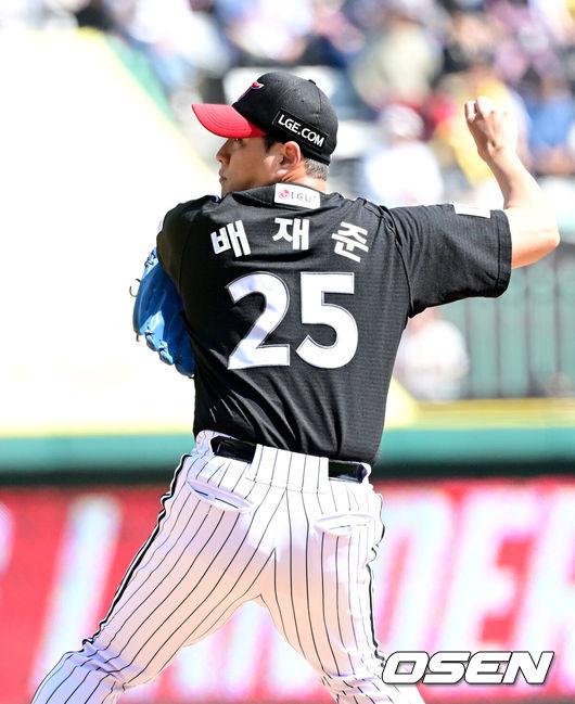 [OSEN=최규한 기자] LG 배재준. 2025.04.20 / dreamer@osen.co.kr