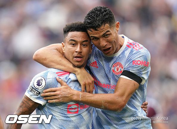 [사진] 제시 린가드와 호날두 ⓒGettyimages(무단전재 및 재배포 금지)