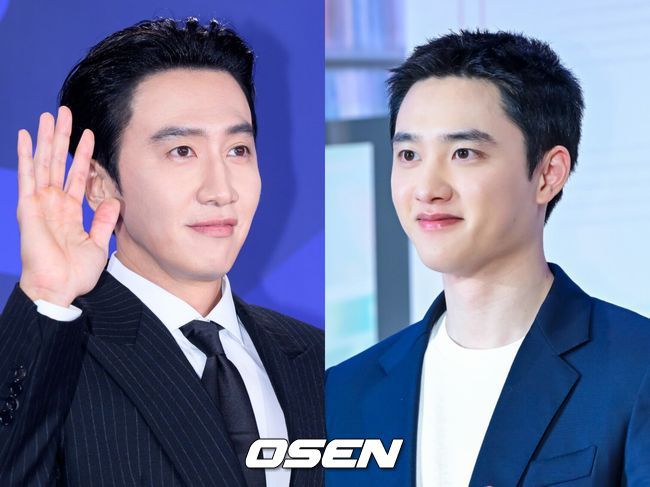 [OSEN=조은정 기자]11일 서울 강남구 엘리에나호텔에서 tvN '콩 심은 데 콩 나고 팥 심은 데 팥 난다' 제작발표회가 열렸다.배우 이광수, 김기방, 도경수, 김우빈이 포즈를 취하고 있다. 2023.10.11 /cej@osen.co.kr