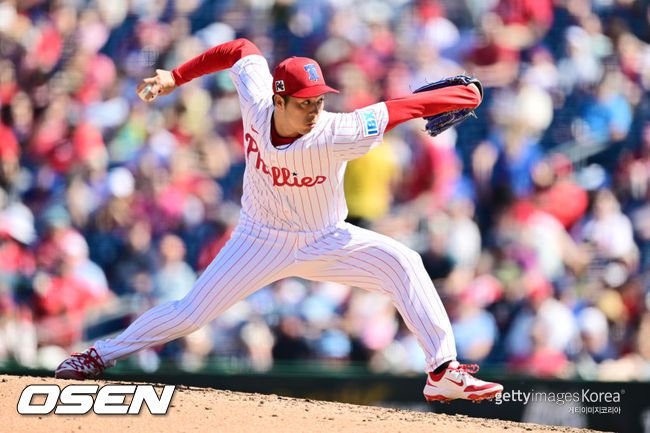 [사진] 필라델피아 필리스 시절 아오야기 코요. ⓒGettyimages(무단전재 및 재배포 금지)