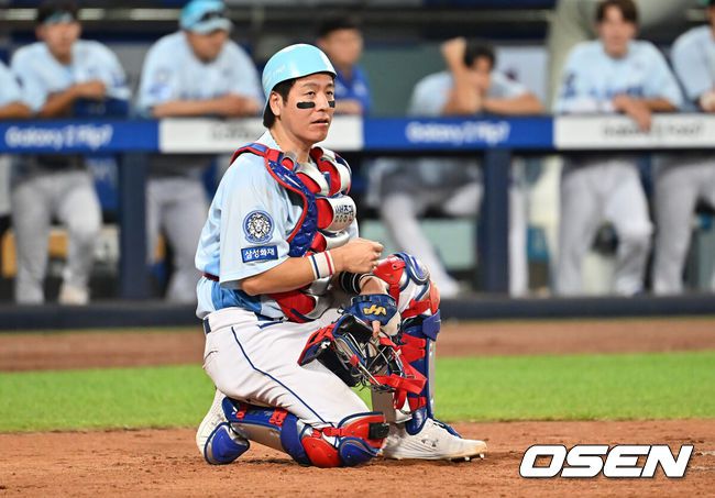 [OSEN=대구, 이석우 기자]  삼성 라이온즈 강민호 107 2025.08.01 / foto0307@osen.co.kr