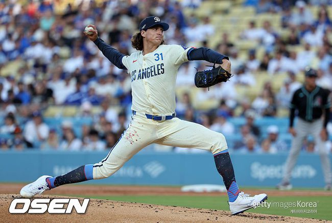 [사진] LA 다저스 타일러 글래스노우. ⓒGettyimages(무단전재 및 재배포 금지)