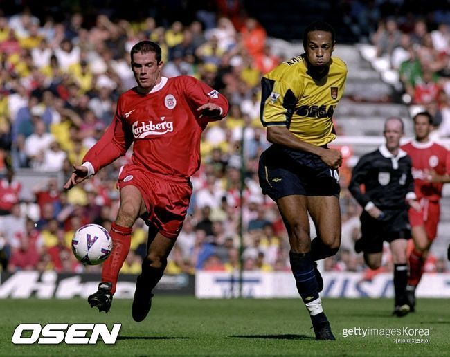 [사진] 제이미 캐러거(왼쪽)와 티에리 앙리 / ⓒGettyimages(무단전재 및 재배포 금지)