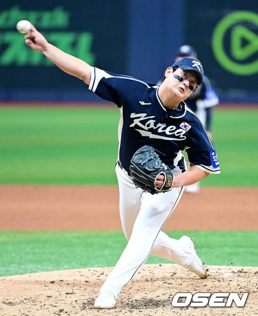 한국 야구 대표팀 김서현. /OSEN DB