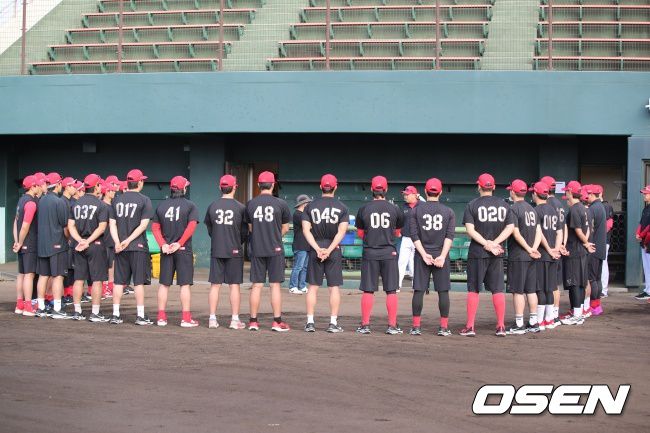 오키나와 마무리 캠프에 참가한 KIA 선수들./OSEN DB