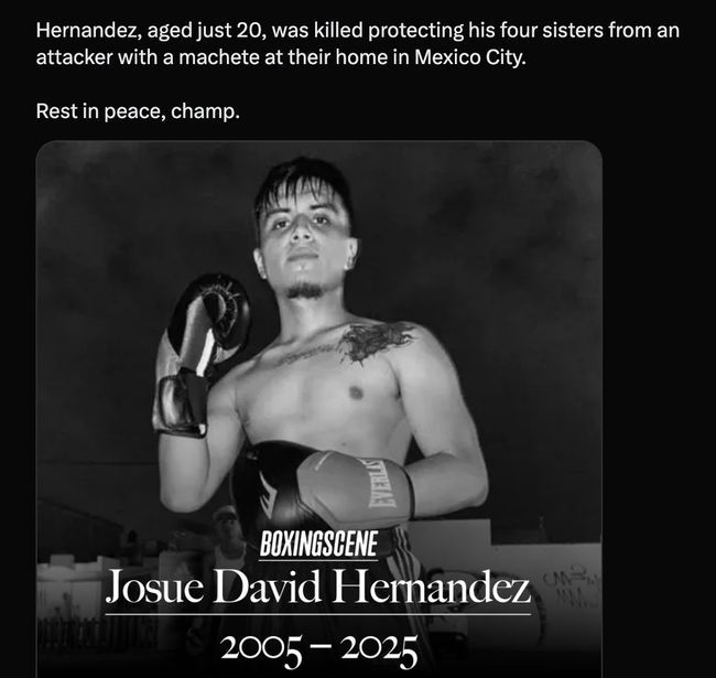 멕시코 복싱 유망주가 참변을 당했다. 범인은 도주 중인 것으로 알려졌다. / boxing scene