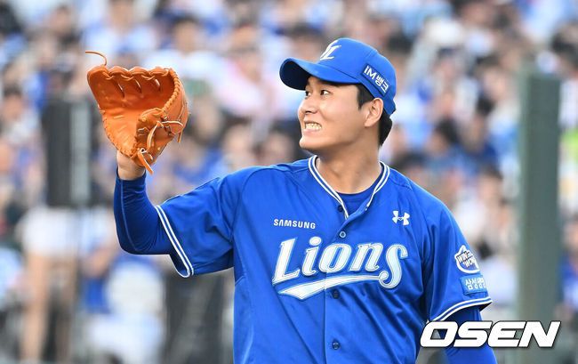 [OSEN=부산, 이석우 기자] 삼성 라이온즈 이승현 117 2025.08.17 / foto0307@osen.co.kr