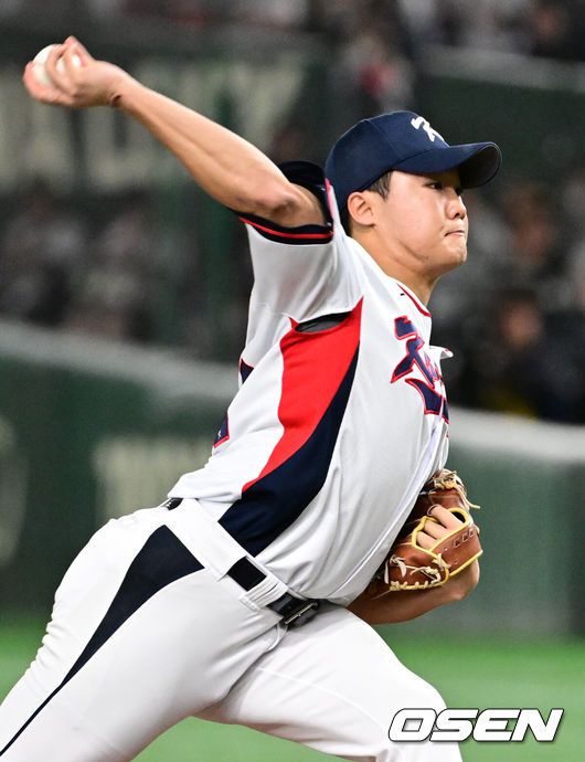 [OSEN=조은정 기자] 야구 대표팀 정우주. 2025.11.16 /cej@osen.co.kr