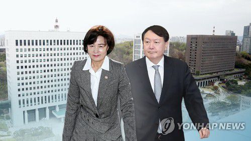 추미애 ‧ 윤석열 (CG)[연합뉴스TV 제공]