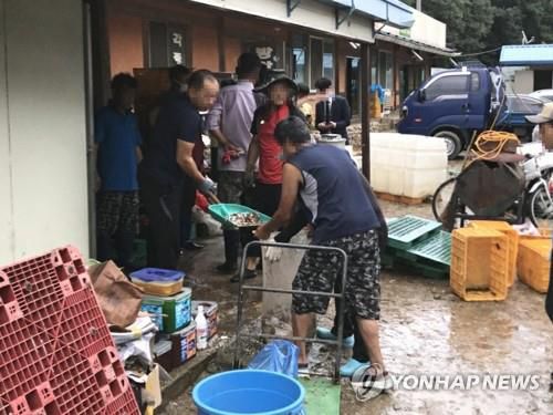 집기 정리하는 영동의 한 주택[영동군 제공. 재판매 및 DB 금지]