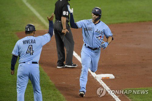 랜들 그리칙 3점 홈런[AP=연합뉴스]