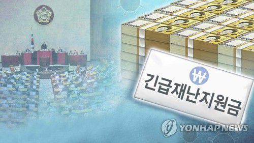 '재난지원금 전 국민 확대' 난항…여야 이견 (CG)[연합뉴스TV 제공]