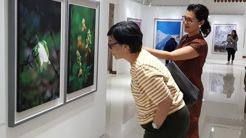 작년 9월 열린 아세안사무국 청사 갤러리 'DMZ 사진 전시회' 모습[최병관 작가 제공·재판매 및 DB 금지]