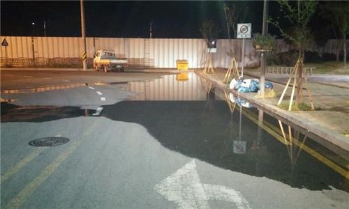 도로 침수[목포시 제공·재판매 및 DB 금지]