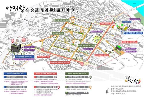 밀양 삼문동 도시재생 뉴딜 총괄사업도[경남도 제공. 재판매 및 DB 금지]