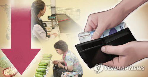 소비심리 하락 (PG)[장현경 제작] 사진합성·일러스트