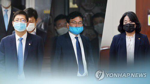 與, 김홍걸•이상직 윤리감찰단 조사…윤미향 당원권 정지(CG)[연합뉴스TV 제공]