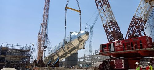 사우디 암모니아 생산공장에 설치되는 이산화탄소 제거 설비[대림산업 제공]