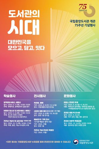 국립중앙도서관 개관 75주년 기념행사 포스터[국립중앙도서관 제공]