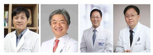 (서울=연합뉴스) 왼쪽부터 기초의학상 고려의대 선웅 교수, 임상의학상 연세의대 김병극 교수, 중개의학상 서울의대 이승표 교수, 연세의대 강훈철 교수. 2020.09.28. [한국화이자제약 제공. 재판매 및 DB 금지]