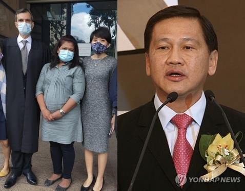 4년간의 법정 투쟁 끝에 무죄가 선고된 파르티 리야니(왼쪽 사진 가운데) / 파르티를 절도 혐의로 신고했던 리우문롱 전 싱가포르 창이 그룹 회장(자료사진·사진 오른쪽)
[giving.sg 홈페이지 캡처. 재판매 및 DB 금지/ AFP=연합뉴스] [2020.09.26 송고]