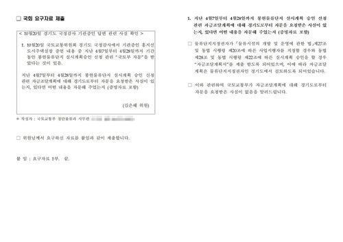 김은혜 의원이 공개한 국토부 답변자료[김은혜 의원실 제공. 재판매 및 DB 금지]