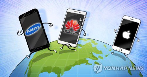 세계 스마트폰 시장 경쟁 (PG)[장현경 제작] 일러스트