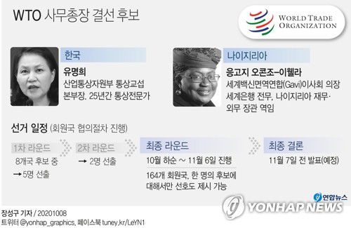 [그래픽] WTO 사무총장 결선 후보