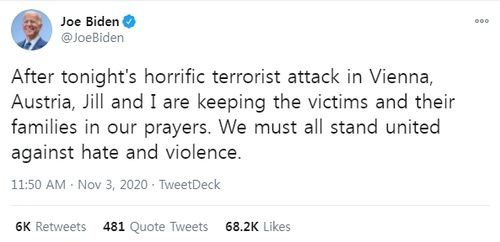 [바이든 후보 트위터 캡처. 재판매 및 DB 금지]]