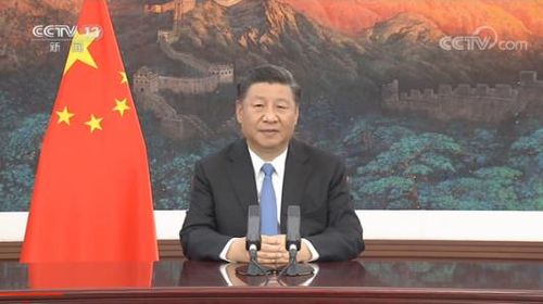 시진핑, 제3회 국제수입박람회 화상 연설[중국중앙TV 캡처.재판매 및 DB 금지]