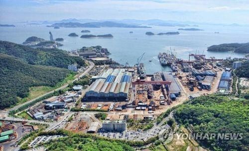 STX조선해양 진해조선소 전경[연합뉴스 자료사진]