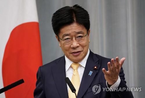 가토 가쓰노부 일본 관방장관[도쿄 EPA=연합뉴스 자료사진] 2020.09.16 [2020.11.10 송고]