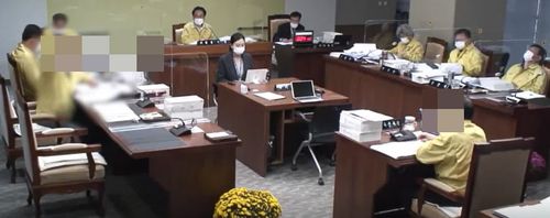 충남도의회 농수산해양위원회의 농림축산국 감사 당시 모습[도의회 영상 녹화화면]