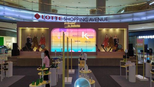 자카르타 롯데쇼핑 에비뉴에 마련된 K뷰티 쇼룸[코트라 자카르타무역관 제공]