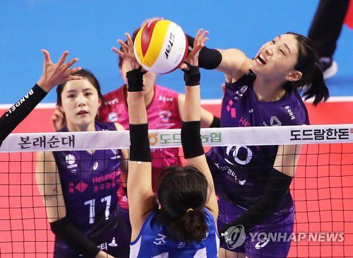 김연경 '강스파이크'(화성=연합뉴스) 홍기원 기자 = 27일 경기도 화성종합경기타운 실내체육관에서 열린 프로배구 V리그 여자부 IBK기업은행 알토스와 흥국생명 핑크스파이더스의 경기. 흥국생명 김연경이 공격을 하고 있다. 2020.11.27 xanadu@yna.co.kr