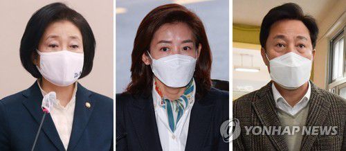 (왼쪽부터)박영선-나경원-오세훈[연합뉴스 자료사진]