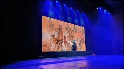 '디지털 몽유도원도'와 전통무용의 컬래버레이션[한국문화재디지털보존협회 제공, 재판매 및 DB 금지]