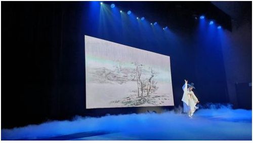 '디지털 소림모정도'와 현대무용 학춤의 컬래버레이션[한국문화재디지털보존협회 제공, 재판매 및 DB 금지]