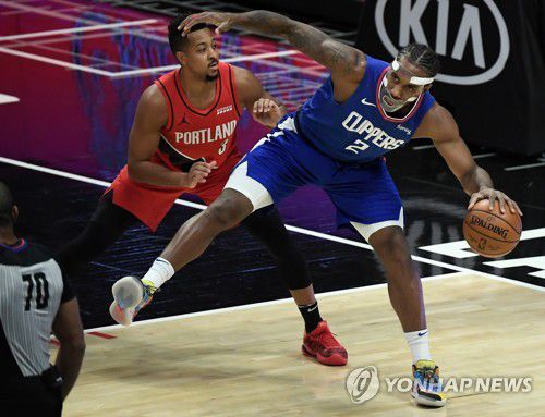 클리퍼스와 포틀랜드의 경기 모습[Robert Hanashiro-USA TODAY Sports/로이터=연합뉴스]
