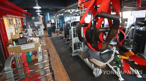 손님 없는 헬스장[연합뉴스 자료 사진]