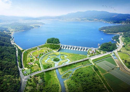 예당지 치수능력 확대사업 조감도[농어촌공사 제공]