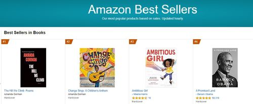 아마존 베스트셀러에 오른 어맨다 고먼의 신간[아마존 홈페이지 캡처]