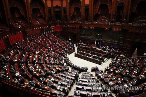 이탈리아 하원의사당 내부. [AFP=연합뉴스]