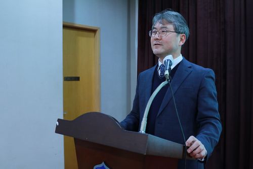 17일 OTT음악저작권대책협의체 기자간담회에서 발언하는 황경일 OTT음대협 의장[OTT음악저작권대책협의체 제공. 재판매 및 DB 금지]