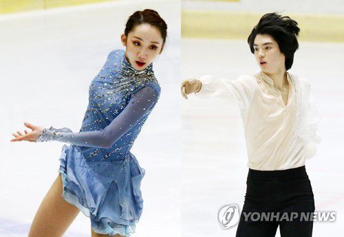 피겨 여자 싱글 김예림과 남자 싱글 차준환[연합뉴스 자료사진]