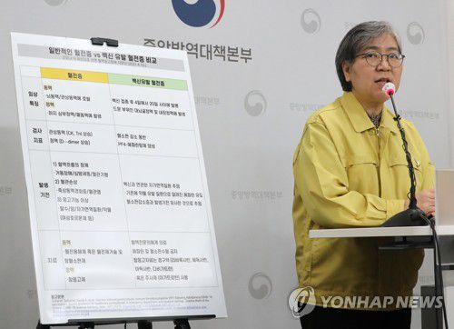 질문에 답변하는 정은경 청장[연합뉴스 자료 사진]